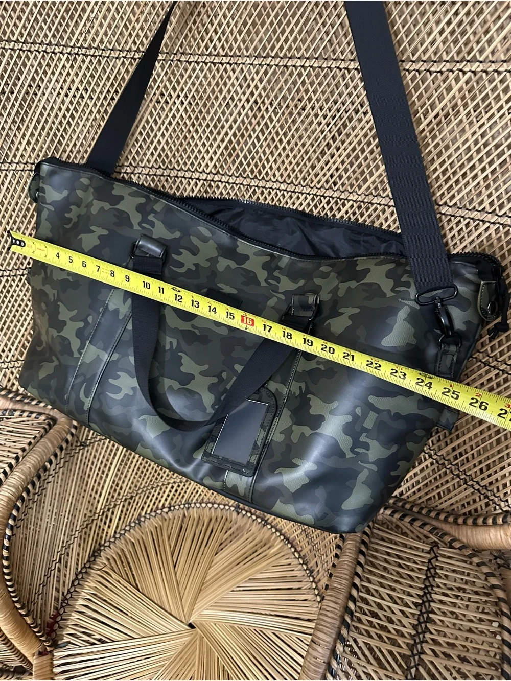 Duchamp Olive Green Camo Duffel Bag